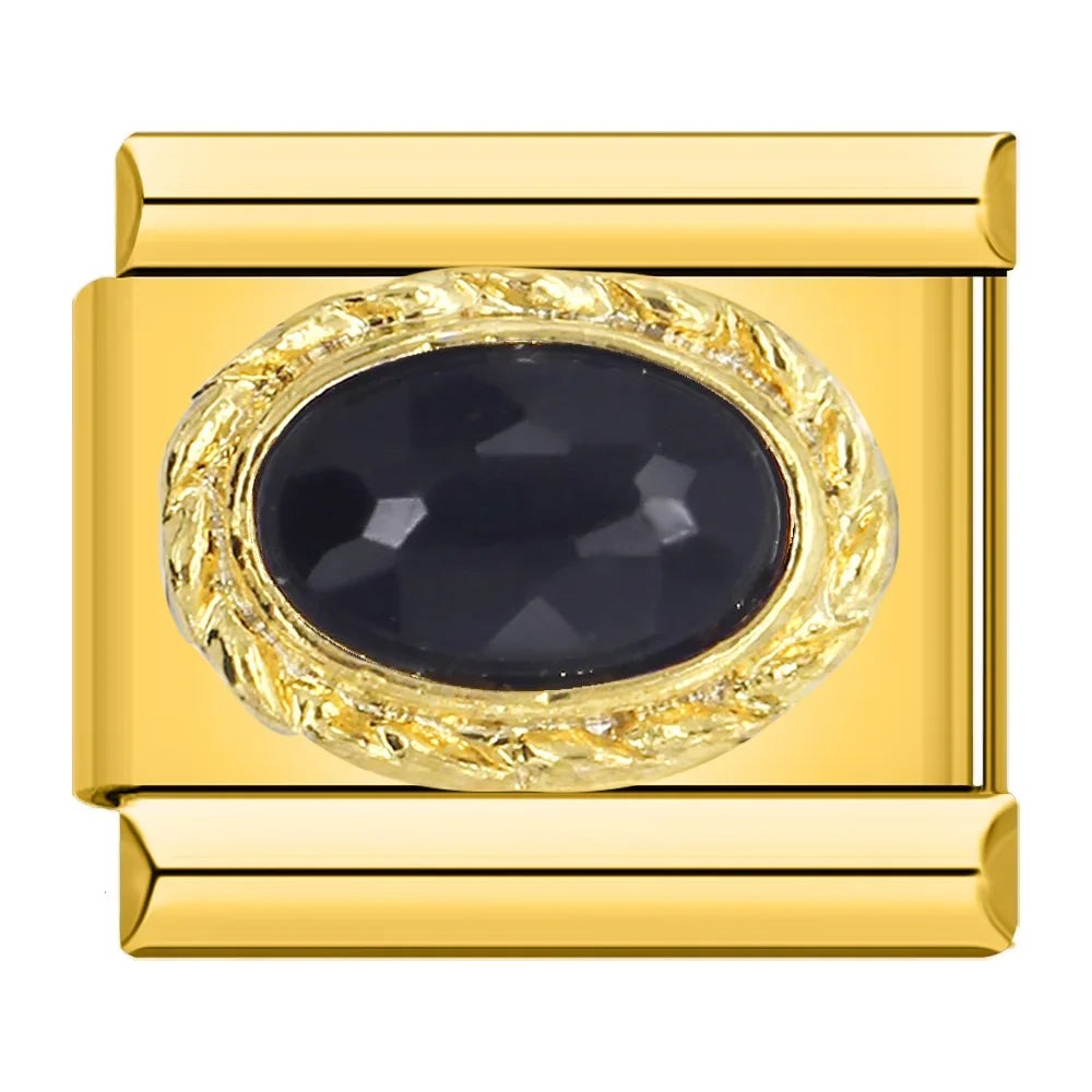 Goud met zwarte steen