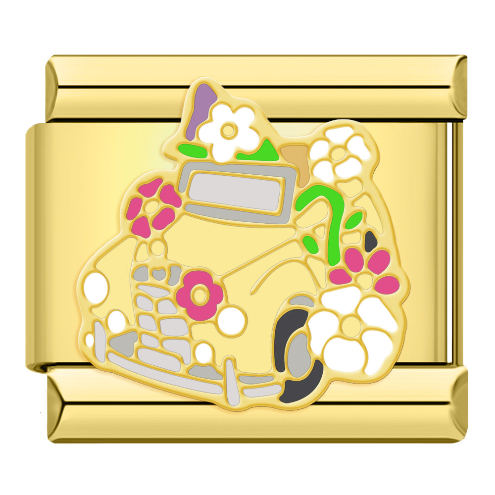 Bloemen auto