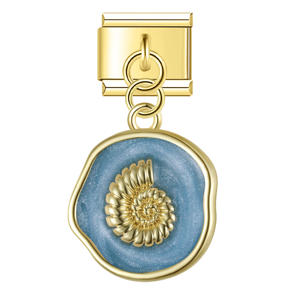 Schelp hanger blauw