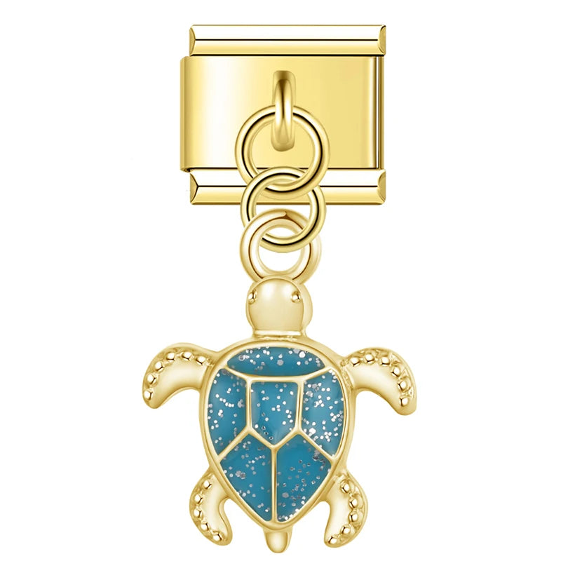 Schildpad hanger goud
