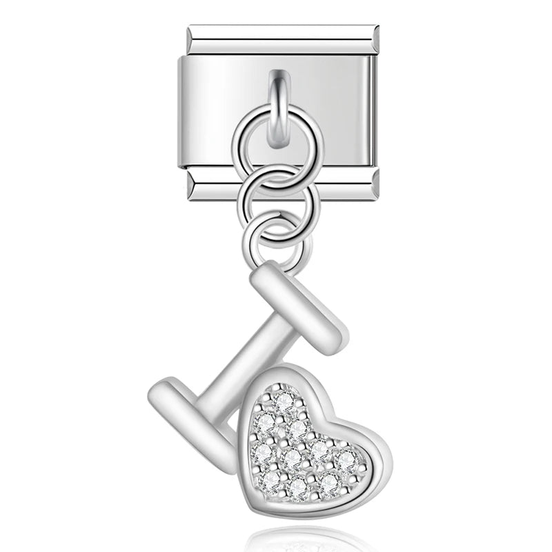 Zilveren hanger "Ik hou van".