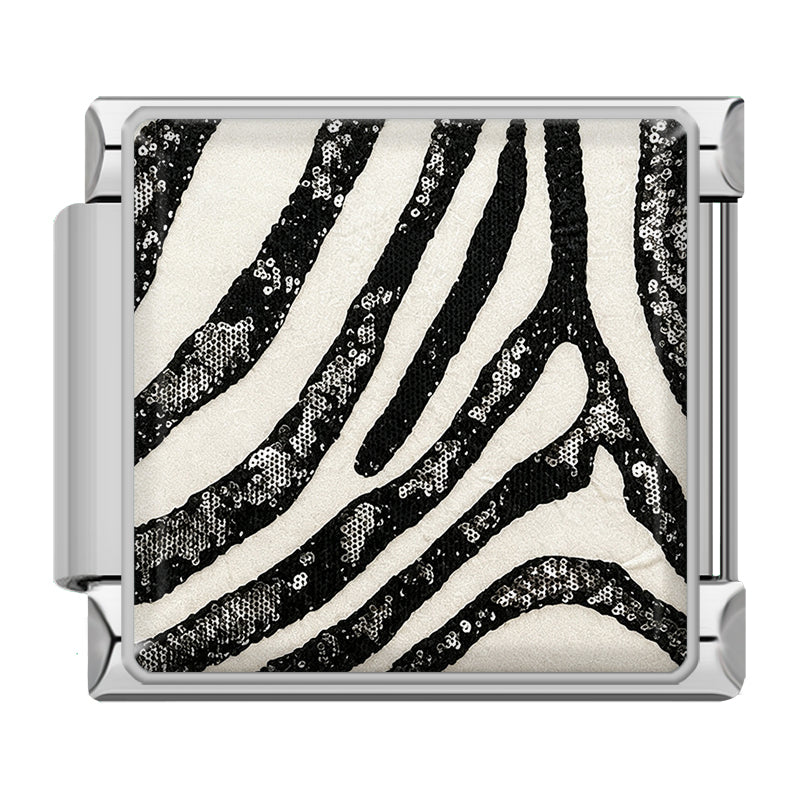 Zebrapatroon zilver