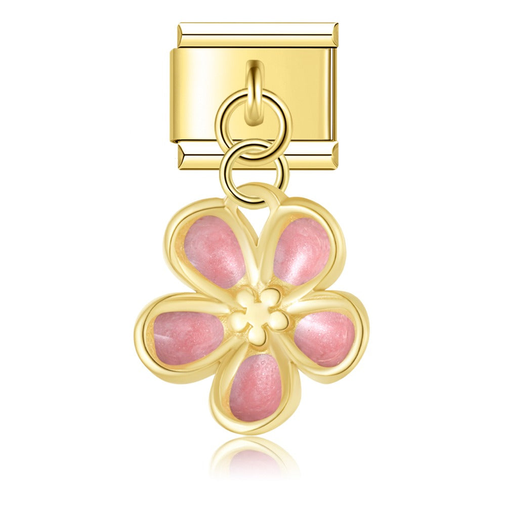 Roze bloemhanger