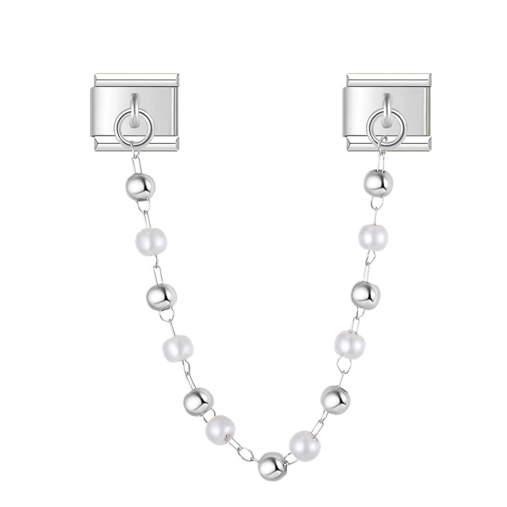 Parel bedelketting 2.0 zilver