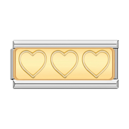 3 harten dubbele bedel