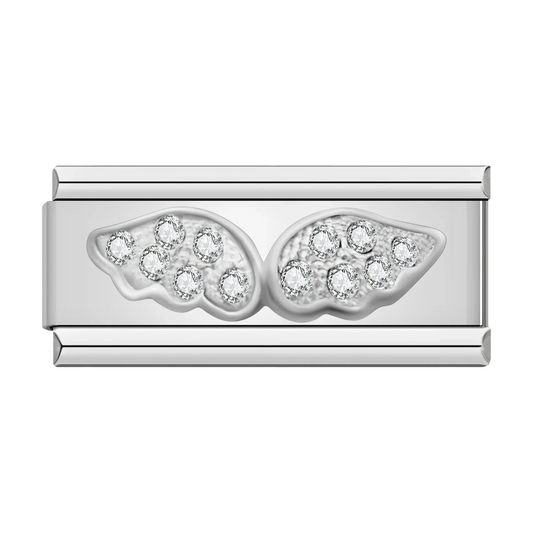 Dubbele charme met glittervleugels