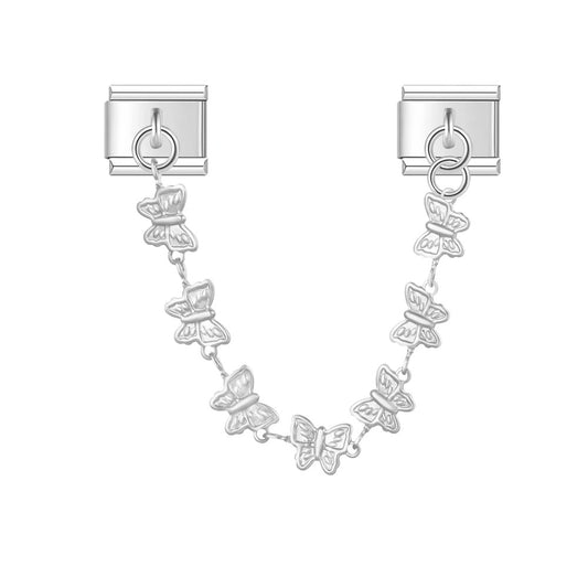 Zilveren vlinder bedelketting