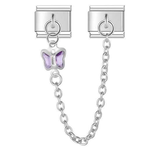 Vlinder bedelketting zilver