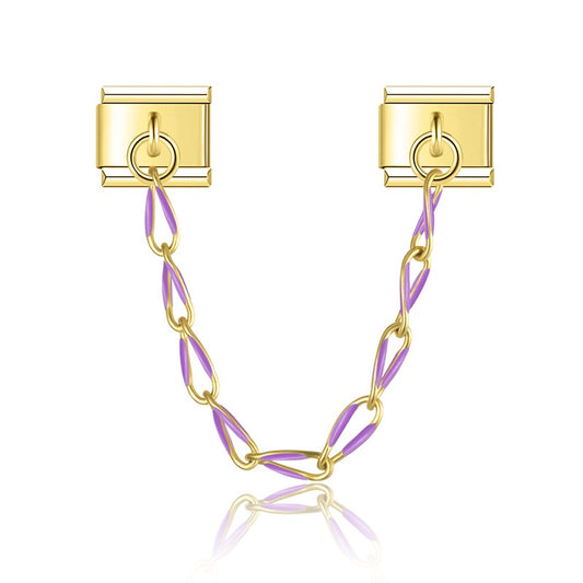 Gekleurde bedelketting goud