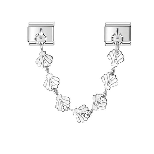 Schelp bedelketting zilver