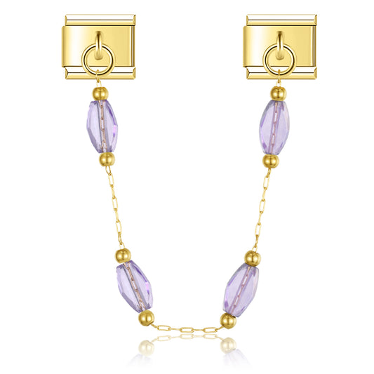 Kristallen charme ketting