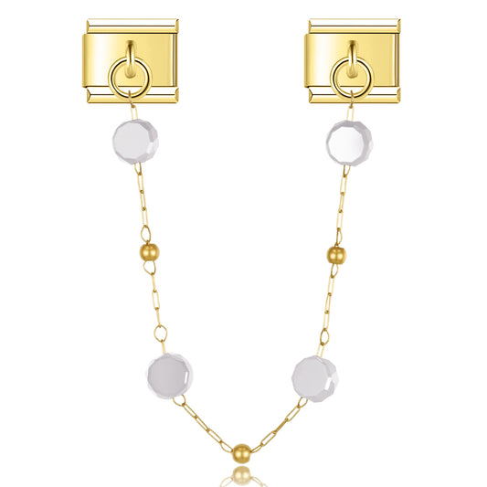 Ronde stenen bedelketting