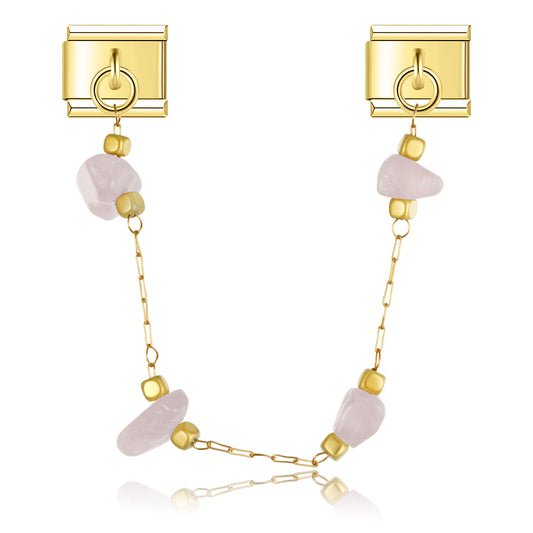 Rozekwarts charme ketting