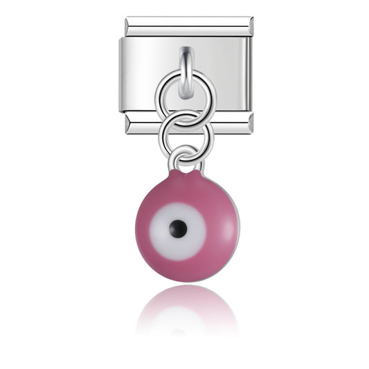 Roze ooghanger zilver