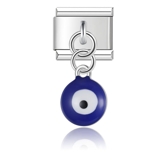 Blauw oog hanger zilver