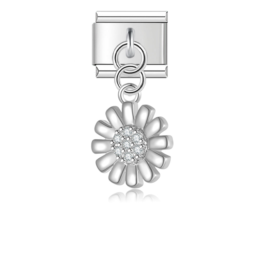 Zilveren bloemhanger