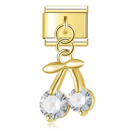 Edelsteen Kersen Gouden Hanger