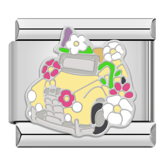 Bloemen auto