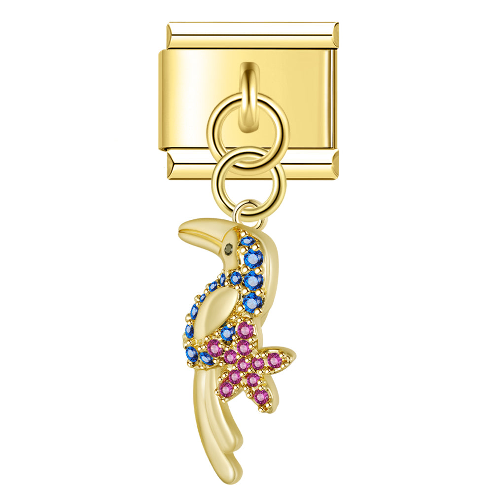 Glitter papegaai hanger