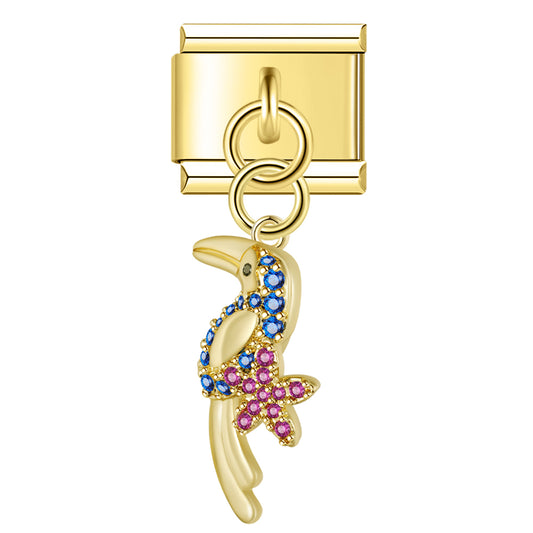 Glitter papegaai hanger