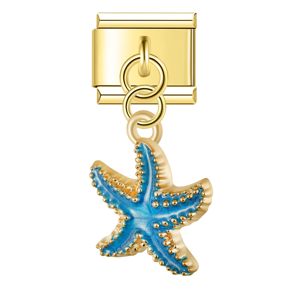 Zeester hanger blauw