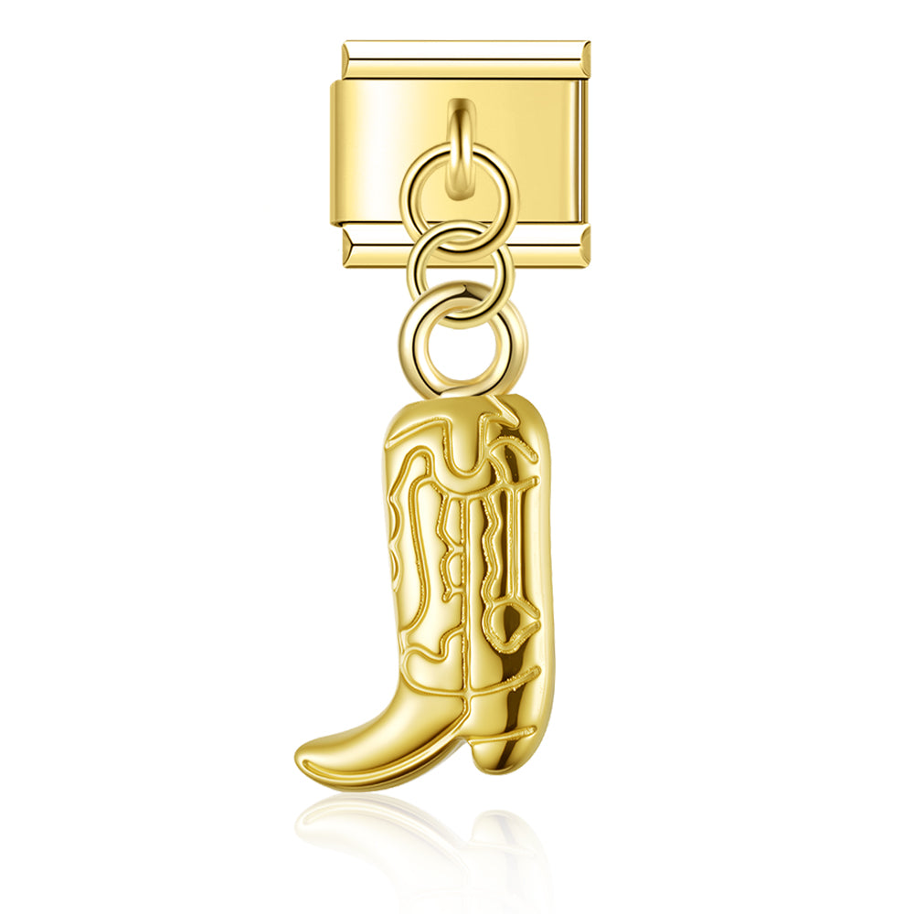 Cowboylaarzen hanger goud