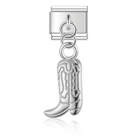 Cowboylaarzen hanger zilver