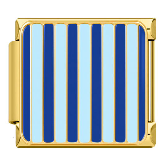 Blauw gestreept