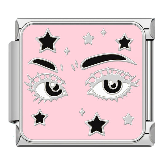 Ogen met sterren roze