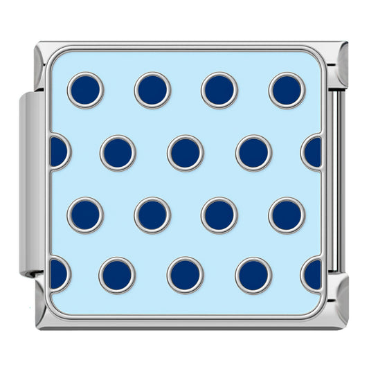 Blauwe stippen zilver