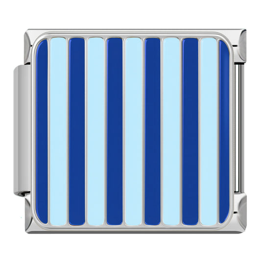 Blauw gestreept zilver