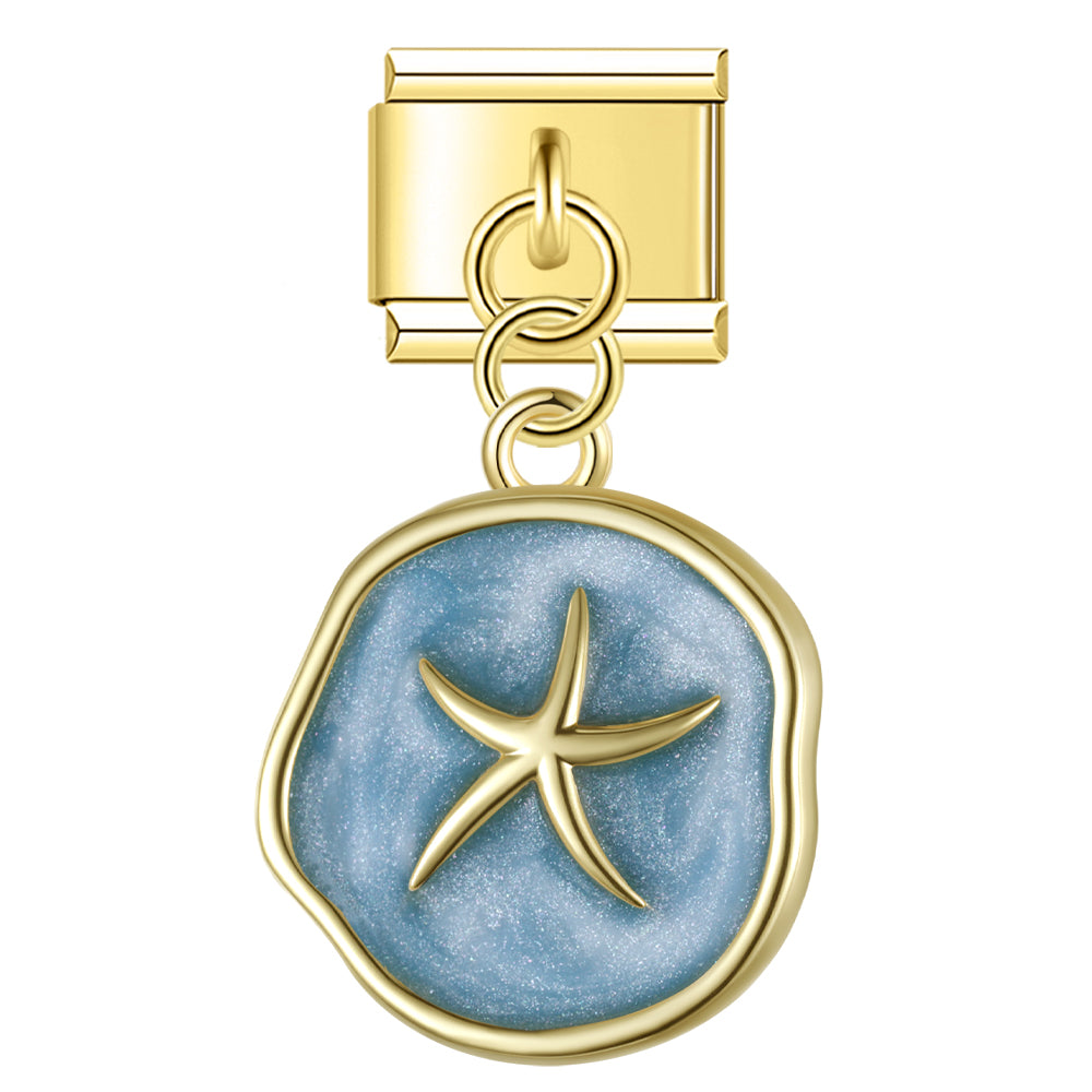 Zeester hanger blauw