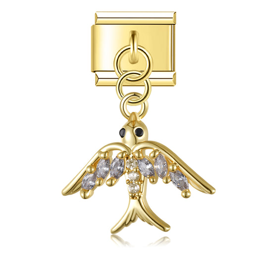 Glitter vogel hanger