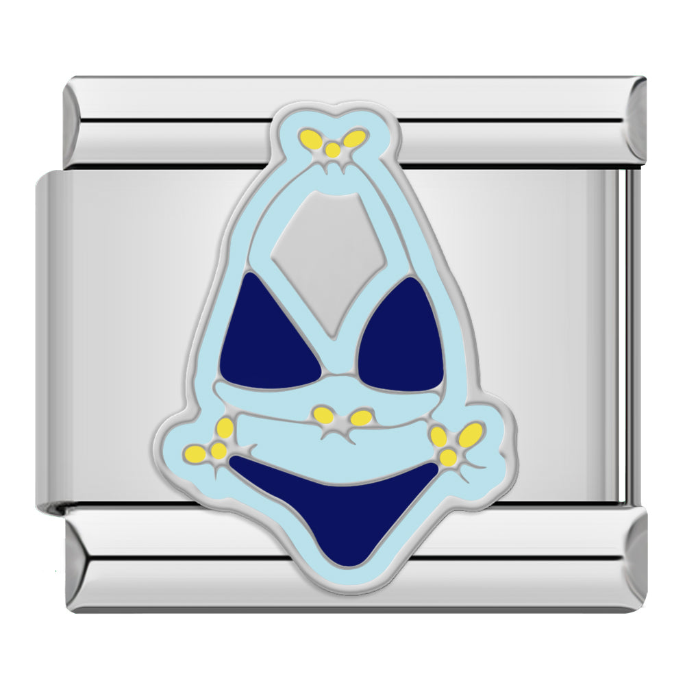 Blauwe bikini zilver