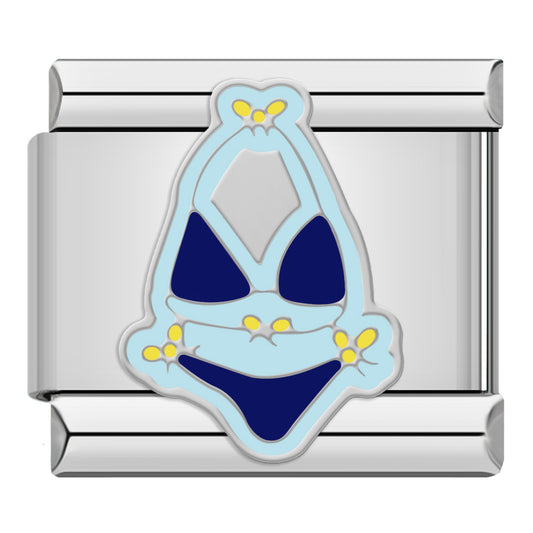 Blauwe bikini zilver