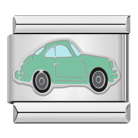 Retro auto zilver