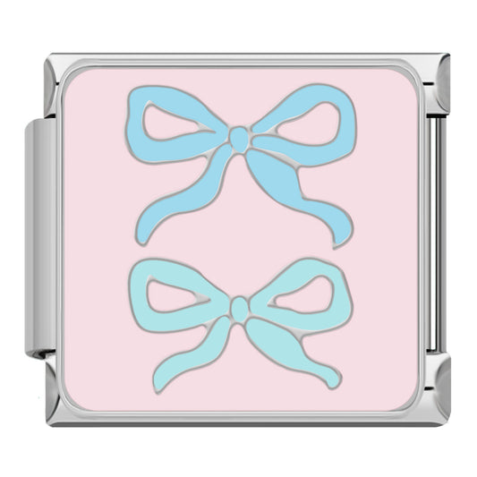 Pastel strikken zilver