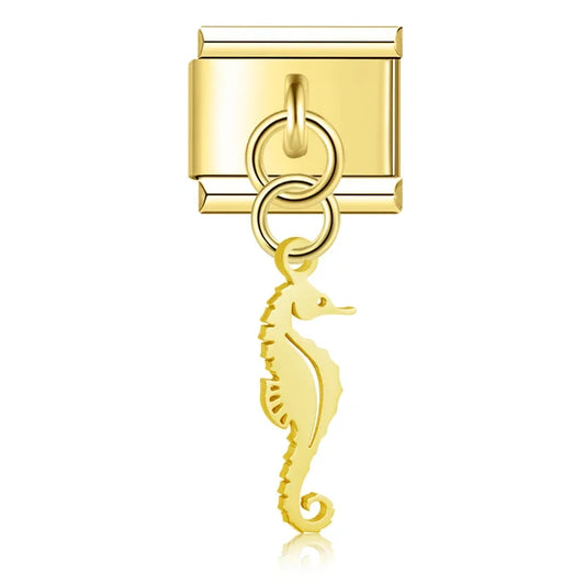 Zeepaardje hanger goud