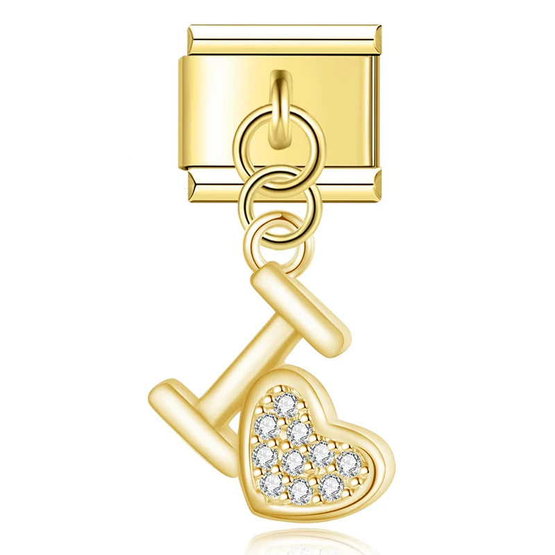 Gouden hanger "Ik hou van".