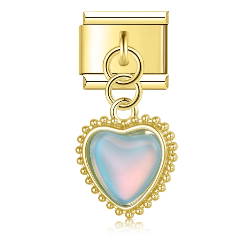 Parel hart gouden hanger