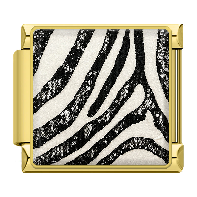 Zebrapatroon goud