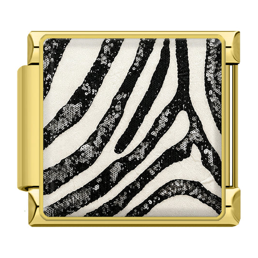 Zebrapatroon goud
