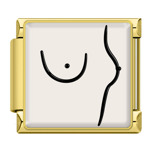 Bovenlichaamcontour goud