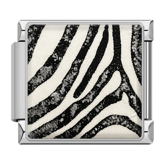 Zebrapatroon zilver