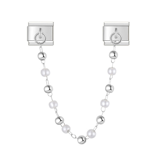 Parel bedelketting 2.0 zilver